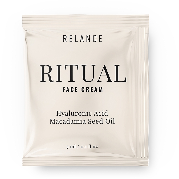 ПОДАРУНОК! Крем для обличчя зволожувальний з гіалуроновою кислотою й олією макадамії - Relance Hyaluronic Acid + Macadamia Oil Face Cream (пробник)