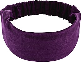 Повязка на голову, трикотаж прямая, фиолетовая "Knit Classic" - MAKEUP Hair Accessories — фото N1