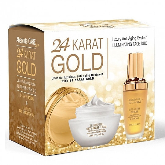 Набор - Absolute Care 24 Karat Gold Luxury Anti- Aging System (ser/30 ml + cr/50 ml) — фото N1