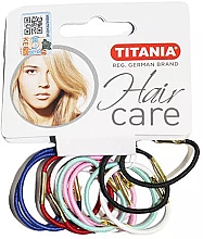 Парфумерія, косметика Резинки для волосся, еластичні 3 см, 12 шт., різнокольорові - Titania
