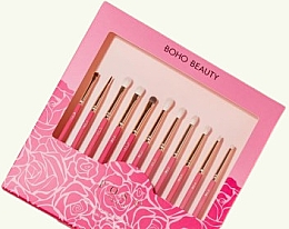 Набір пензликів для макіяжу, 11 предметів - Boho Beauty Rose Touch Set — фото N1