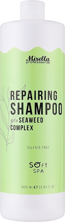 Безсульфатний шампунь з комплексом морських водоростей для відновлення волосся - Mirella Professional Soft SPA Repairing Shampoo — фото N1