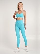 Леггинсы женские "LEGGINGS RIB", sky blue - Giulia — фото N4