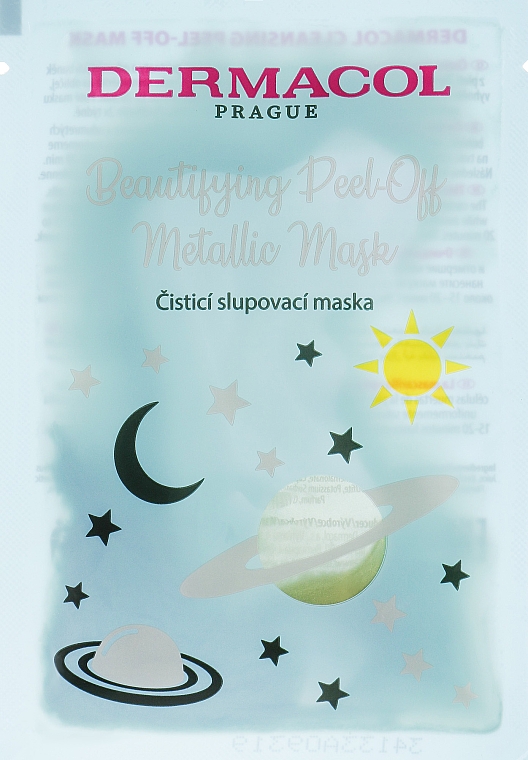 Очищающая маска-пленка для лица - Dermacol Beautifying Cleansing Peel-Off Metallic Mask — фото N1