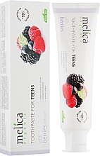 Парфумерія, косметика Зубна паста для підлітків "Ягідний мікс", 6-14 років - Melica Organic Toothpaste For Teens With Berries Extract