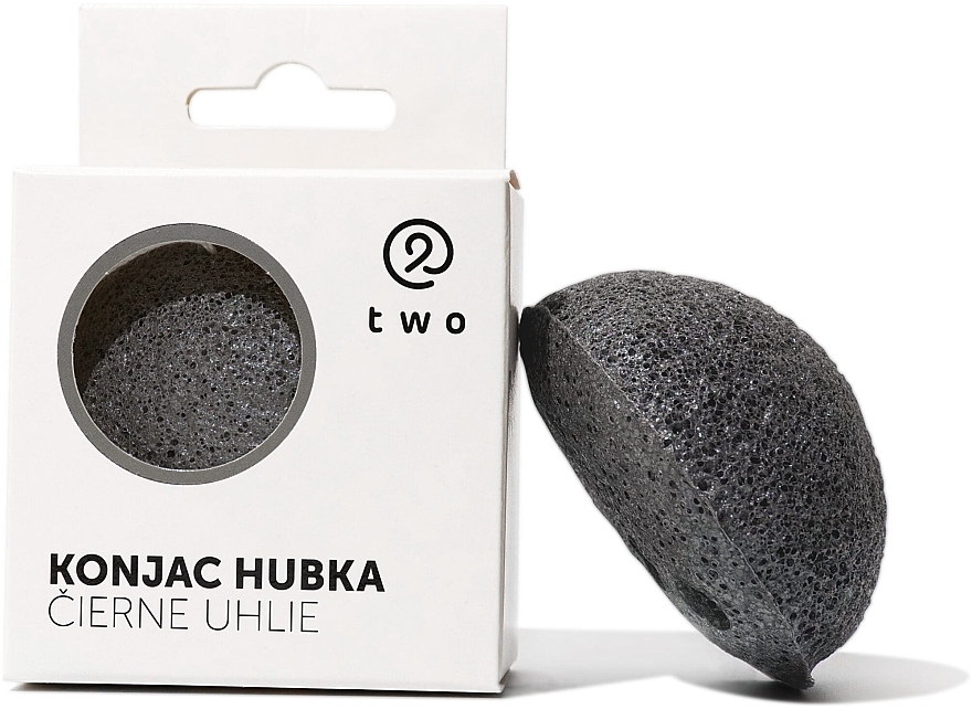 Спонж конняку с углем - Two Cosmetics Konjac Sponge with Black Charcoal — фото N1