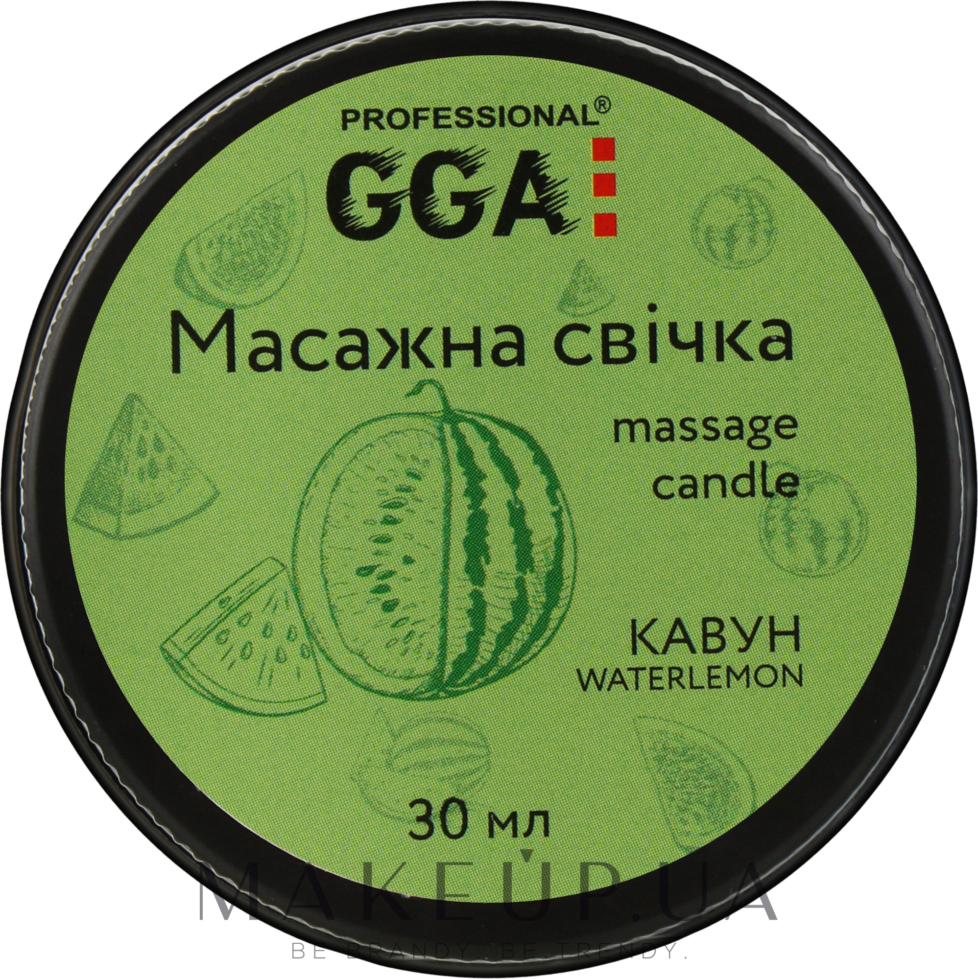 Массажная свеча "Арбуз" - GGA Professional Massage Candle — фото 30ml