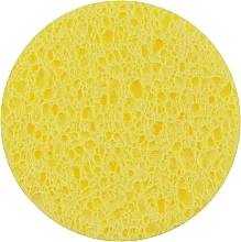 Спонж для умывания "Круг", желтый, 7 см №978 - Dark Blue Cosmetics — фото N1