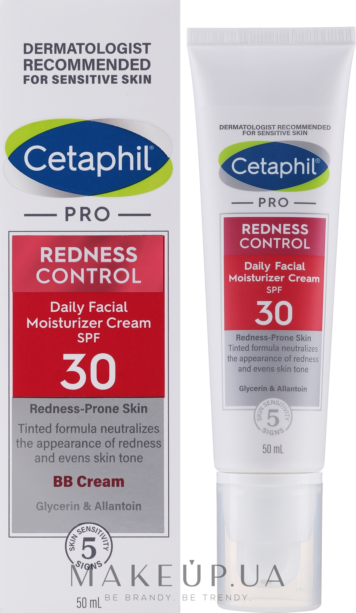 Денний зволожувальний крем для обличчя SPF 30 - Cetaphil Pro Redness Control Daily Facial Moisturizer Cream — фото 50ml
