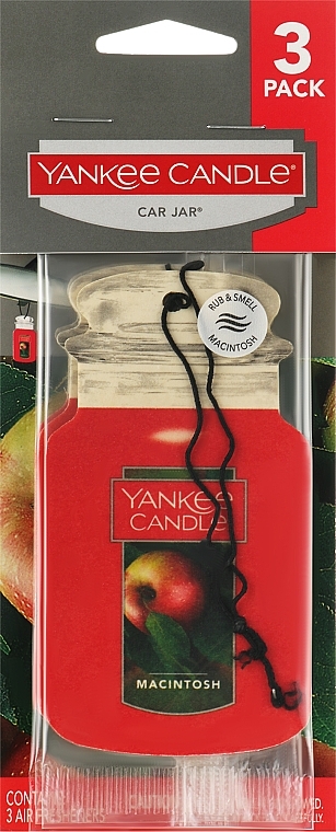 Набір ароматизаторів для автомобіля - Yankee Candle Car Jar Macintosh Car Freshener — фото N1