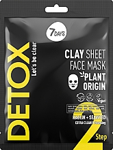 Парфумерія, косметика  Тканинна очищувальна маска для обличчя з каоліном і морськими водоростями - 7 Days Detox
