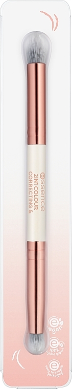 Пензлик 2 в 1 для контурингу й кольорокорекції - Essence Colour Correcting & Contouring Brush — фото N2