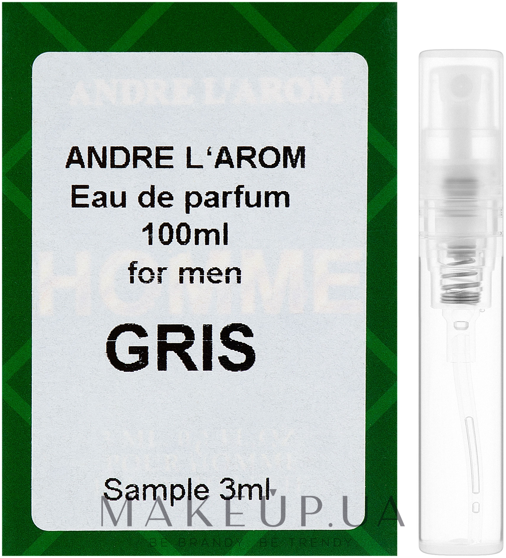 Andre L`Arom Eau De Parfum "Gris" - Парфумована вода (пробник) — фото 3ml