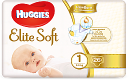 Подгузники "Elite Soft" 1 (2-5кг, 26 шт) - Huggies — фото N2