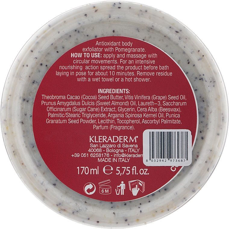 Маслянистый скраб для лица и тела "Гранат" - Kleraderm Butter Scrub Pomegranate — фото N3