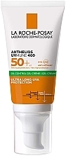 Сонцезахисний гель-крем з матуючим ефектом для жирної чутливої шкіри обличчя, дуже високий рівень захисту від UVB та дуже довгих UVA променів SPF 50+ - La Roche-Posay Anthelios Gel-Cream  — фото N1