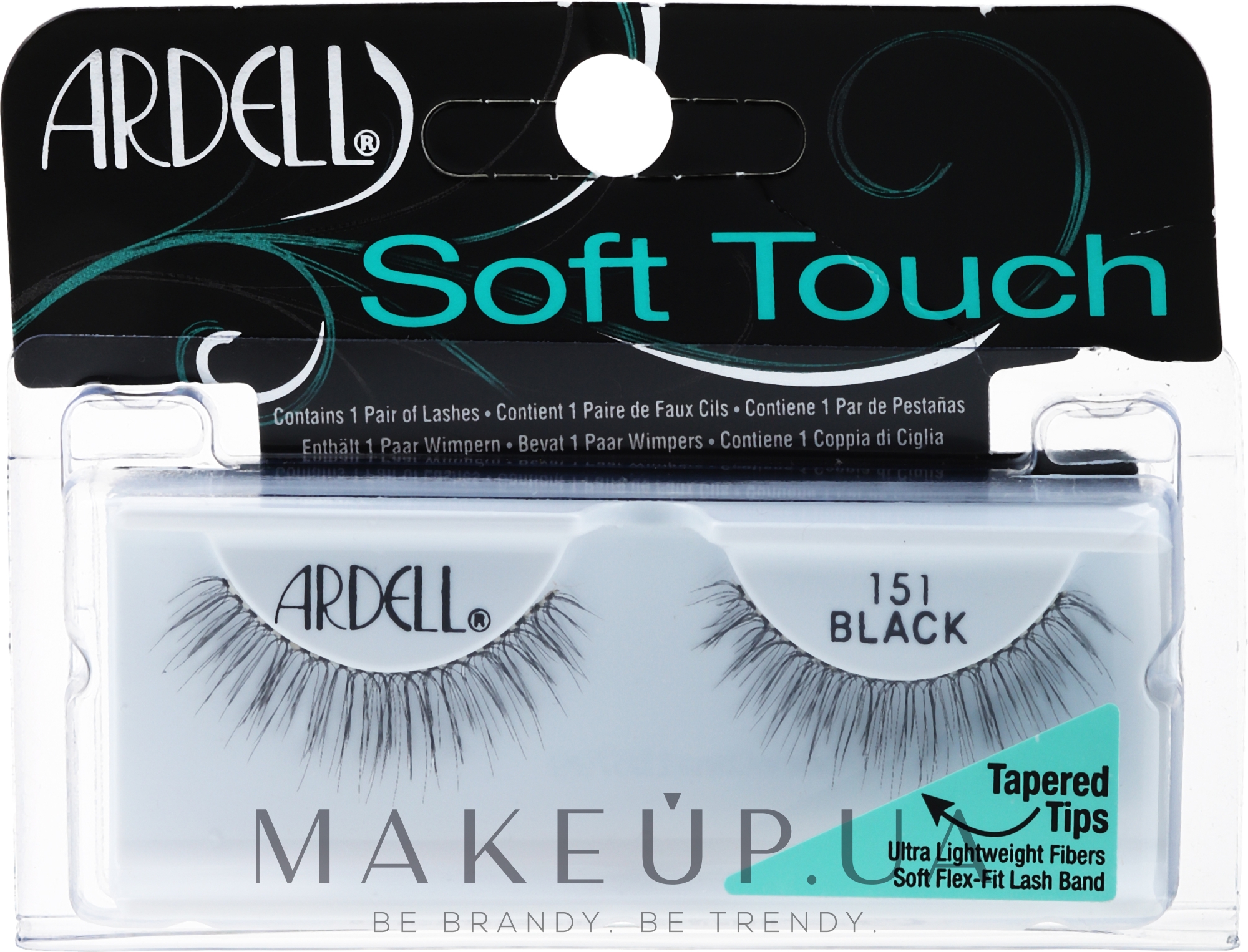 Накладні вії  - Ardell Soft Touch Eye Lashes Black 151 — фото 2шт
