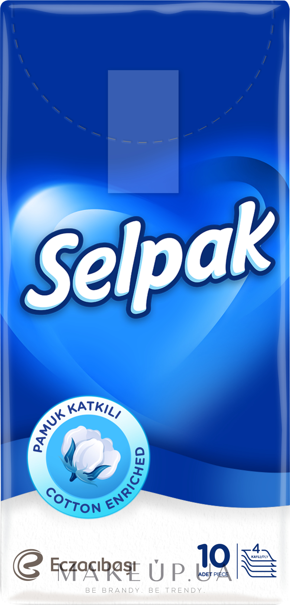 Хустинки паперові "Super Soft" - Selpak  — фото 1x10шт