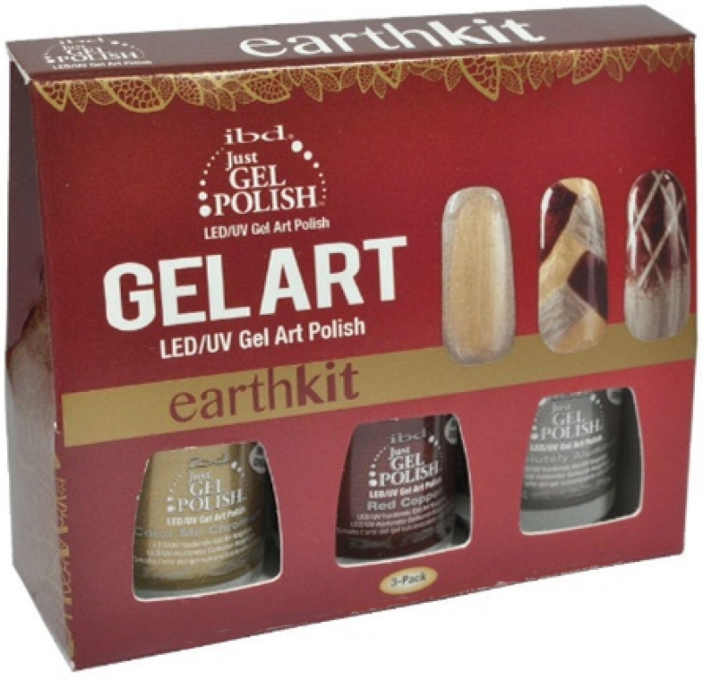 Набор - IBD Just Gel Art Kit Earth (nail/lacquer/7.4ml x 3) — фото N1