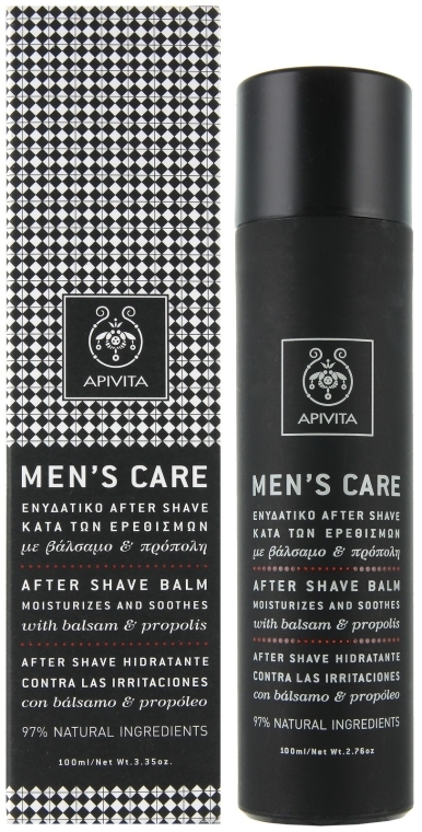Бальзам після гоління зі звіробоєм і прополісом - Apivita Men men's Care After Shave Balm With Hypericum & Propolis — фото N1