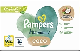 Детские влажные салфетки, 9x44 шт. - Pampers Harmonie Coco Baby Wipes — фото N6