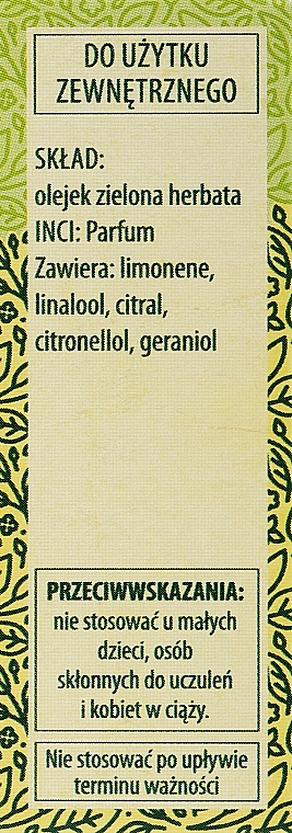 Ароматна олія "Зелений чай" - Etja Aromatic Oil — фото N3