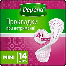 Прокладки жіночі урологічні "Mini", 14 шт. - Depend Pads — фото N1