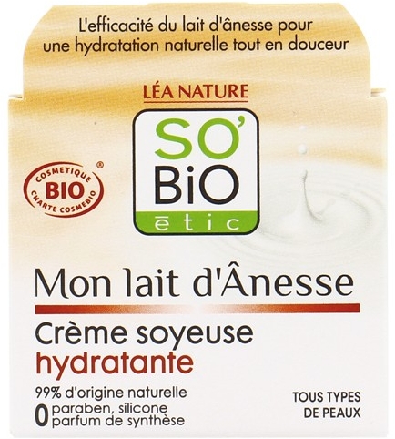 Зволожувальний крем з ослиним молоком - So'Bio Etic Mon Lait d'Anesse Silky Moisturizing Cream — фото N1