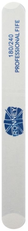 Пилочка для нігтів, 180/240, сіра, "RN 00295" - Ronney Professional — фото N1