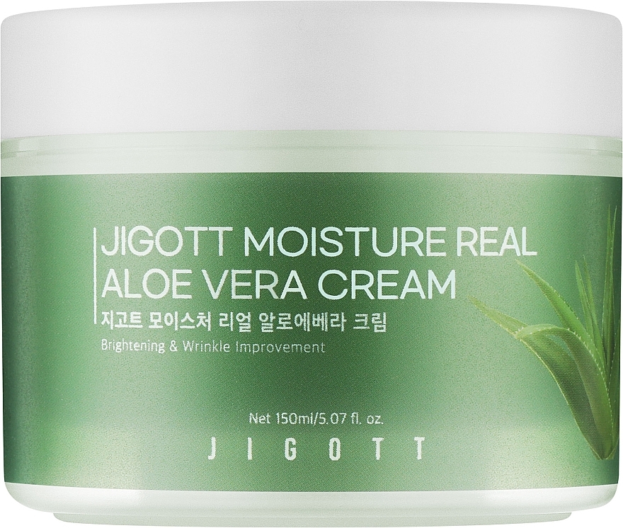 Зволожувальний крем для обличчя з алое - Jigott Moisture Real Aloe Vera Cream — фото N1