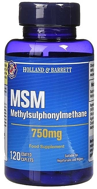 Харчова добавка "Метилсульфонілметан", 750 мг - Holland & Barrett MSM 750mg — фото N1