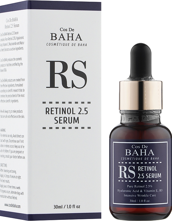 Омолоджувальна сироватка з ретинолом 2.5% - Cos De BAHA Retinol 2.5% Serum — фото N2