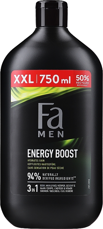 Гель для душа с ароматом гуараны и женшеня - Fa Men Sport Energy Boost — фото N3