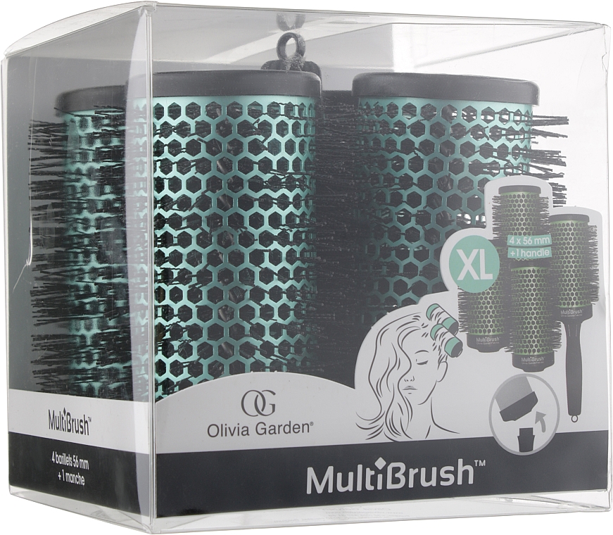 Набір брашингів для укладання волосся 56 мм зі знімною ручкою - Olivia Garden Multibrush One Size Kit XL — фото N1