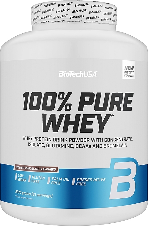 Протеин "Кокосовый шоколад" - BioTech 100% Pure Whey Coconut Chocolate — фото N2