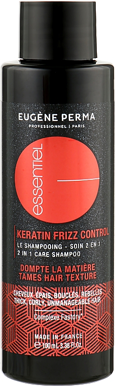 Шампунь для завитых и вьющихся волос - Eugene Perma Essentiel Keratin Frizz Control 2in1 Care Shampoo