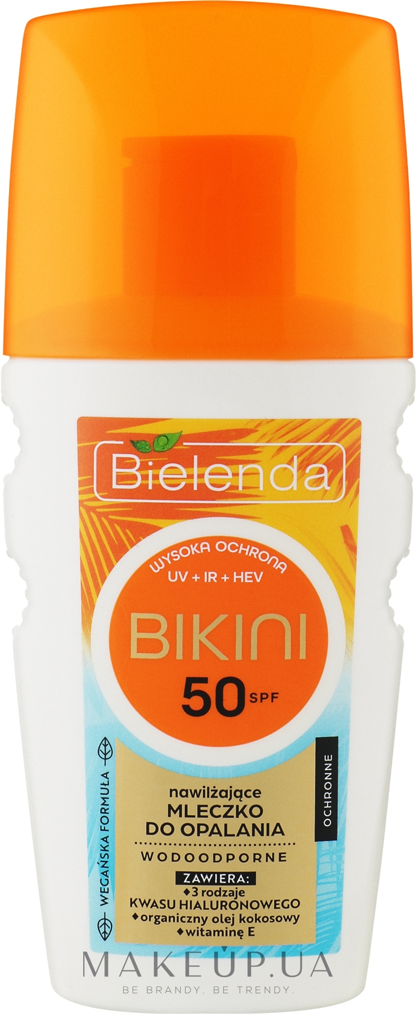 Увлажняющий солнцезащитный лосьон для загара SPF50 - Bielenda Bikini — фото 175ml