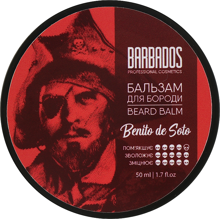 Бальзам для бороды - Barbados Pirates Beard Balm Benito De Soto — фото N1