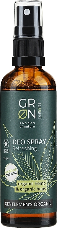 Дезодорант - GRN Gentlemen's Organic Hemp & Hop Deo Spray — фото N1
