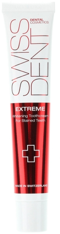 Супер-отбеливающая зубная паста - SWISSDENT Extreme Whitening Toothcream for Stained Teeth — фото N1