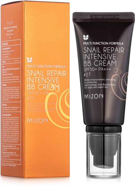 BB-крем с муцином улитки - Mizon Snail Repair Intensive BB Cream SPF50+ РА+++ — фото N2