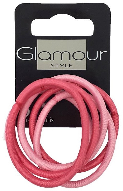 Резинки для волос без металла, розовые - Glamour — фото N1