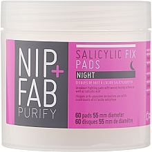 Парфумерія, косметика Диски для обличчя очищувальні, нічні із саліциловою кислотою - NIP+FAB Salicylic Teen Skin Fix Acid Night Pads