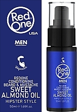 Миндальное масло-кондиционер для бороды - Red One Conditioning Beard & Mustache Sweet Almond Oil — фото N2