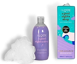 Парфумерія, косметика Набір - I Love A Good Night's Sleep Bathtime Treats (sh/gel/500ml + sponge)