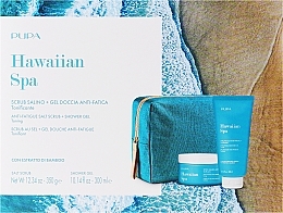 Духи, Парфюмерия, косметика Набор - Pupa Hawaiian Spa Kit 1 (scrub/350g + sh/gel/300ml + bag)