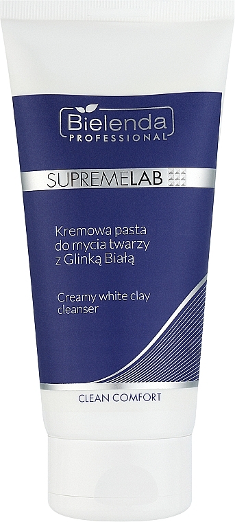 Кремова очищувальна паста для обличчя з білою глиною - Bielenda Professional Supremelab Clean Comfort Creamy White Clay Cleanser — фото N1