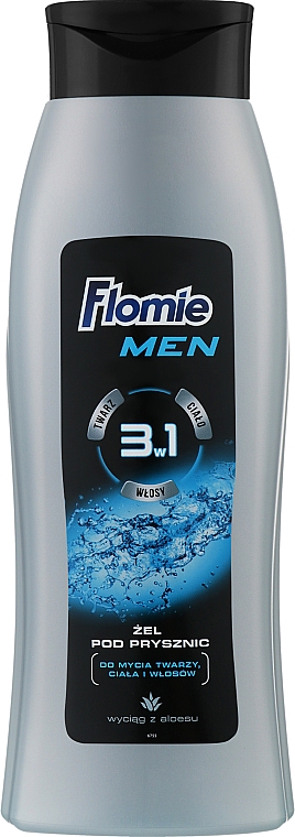 Гель для душа 3в1 для мытья лица, тела и волос - Flomie Men — фото N1