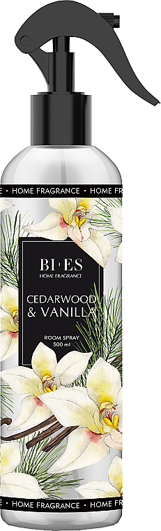 Ароматический спрей для дома "Кедр и ваниль" - Bi-Es Home Fragrance Cedarwood & Vanilla Room Spray — фото N1