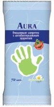 Парфумерія, косметика Очищувальні серветки з антибактеріальним ефектом, з екстрактом ромашки, 75 шт. - Aura Antibacterial